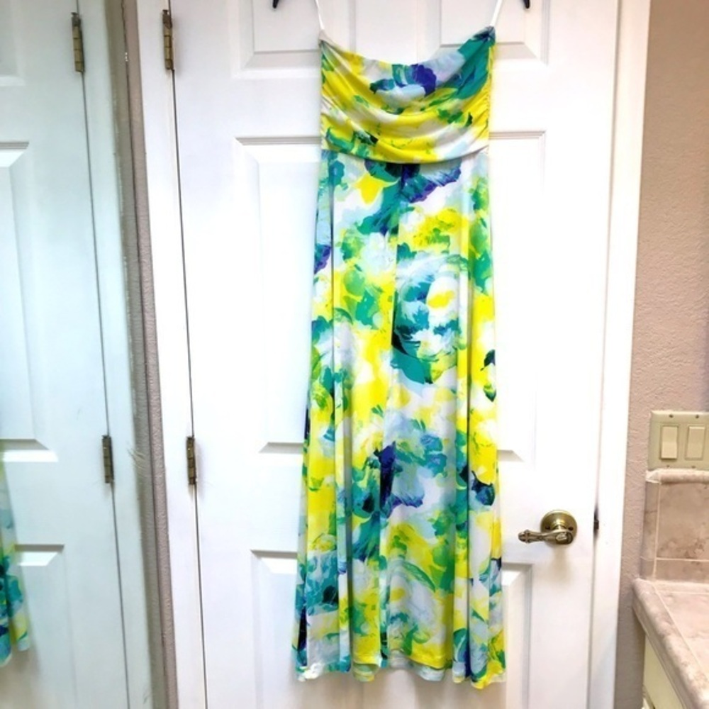 The Limited Petite Strapless Sun Dress-Size Small